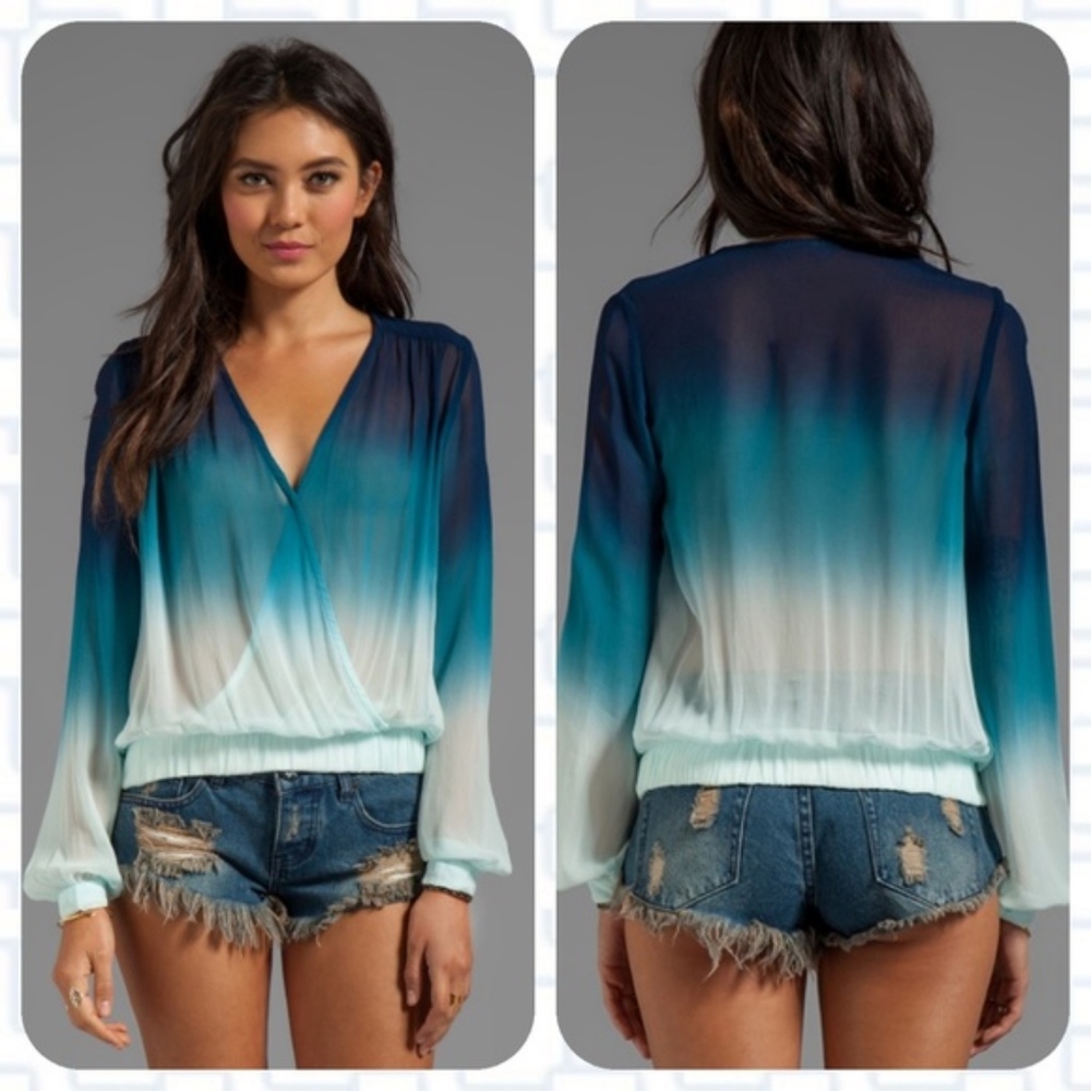 Young Fabulous & Broke Astrid Ombré  Wrap Top